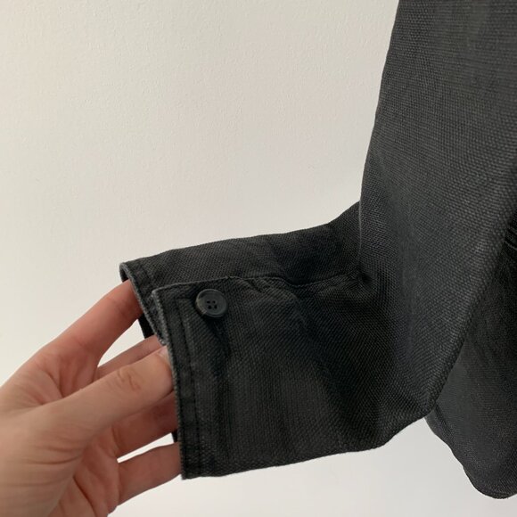 m0851 |  Blazer 100% COTTON size Large black water-resistant coat jacket - Picture 7 of 13